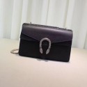 Gucci Dionysus Blooms Leather Shoulder Bag 400249 Black HV01657ER88