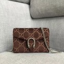 Gucci Dionysus GG velvet mini chain wallet 401231 brown HV10439vj67