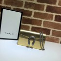Gucci Dionysus Leather Super mini Bag 476432 gold HV05257io33