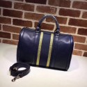 Gucci GG Calfskin Leather Boston Bag 247205 dark blue HV03043LG44