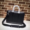 Gucci GG Calfskin Leather briefcase 451169 black HV02113yC28