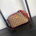 Gucci GG Marmont canvas mini Bag 448065 red HV07409Av26
