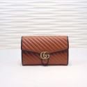 Gucci GG Marmont clutch 498079 brown HV11689Lp50