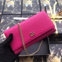 Gucci GG Marmont leather chain wallet 546585 rose HV01753Gw67