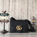 Gucci GG Marmont Leather Shoulder Bag 401173 Black HV02323Rc99