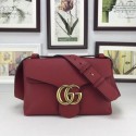Gucci GG Marmont Leather Shoulder Bag 401173 red HV04516xh67