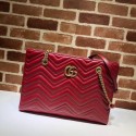 Gucci GG Marmont matelasse medium tote 524578 red HV02908nQ90