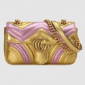 Gucci GG Marmont matelasse Mini Bag 446744 Pink&gold HV04503LG44