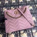 Gucci GG Marmont medium matelasse shoulder bag 453569 pink HV01193sp14
