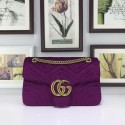 Gucci GG Marmont Medium Velvet Shoulder Bag 443496 purple HV07009dV68