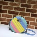 Gucci GG Marmont mini round shoulder bag 550154 Multicolored pastel HV08883LG44
