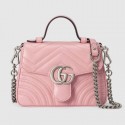 Gucci GG Marmont mini top handle bag 547260 pink HV00718HB29
