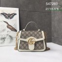 Gucci GG Marmont mini top handle bag 547260 white HV01679vj67