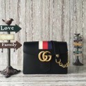 Gucci GG Marmont original quilted leather Shoulder Bag 476468 Black HV11237Bw85