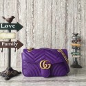 Gucci GG Marmont Small Chevron Shoulder Bag 443497 purple HV02071dX32