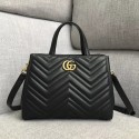 Gucci GG Marmont small top handle bag 448054 black HV01785Va47