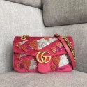 Gucci GG Marmont velvet small shoulder bag 443497B pink HV01743Oj66