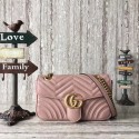 Gucci GG NOW Marmont Shoulder Bag 446744 dark pink HV06812ta99