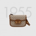 Gucci GG Supreme canvas shoulder bag 602204 brown HV06775CC86