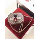 Gucci GG Supreme mini Chain Bag honeybee A409535 brown HV07150RX32