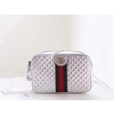 Gucci Laminated leather small shoulder bag 51061 silver HV01813HB29