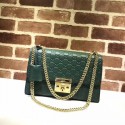 Gucci Leather Shoulder Bag 409486 green HV06756Is53