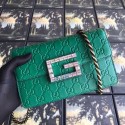 Gucci leather Shoulder bag with Square G 544242 green HV00085ED90