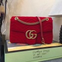 Gucci marmont Chevron shoulder bag 443496 red HV00438CD62