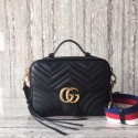 Gucci Marmont original calfskin small shoulder bag 498100 black HV04259Zr53