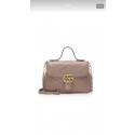 Gucci Marmont orignal clafskin small top handle bag 498110 nude HV06113Oq54