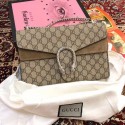 Gucci Medium Dionysus GG Canvas Shoulder Bag 400249 Taupe HV06653fj51