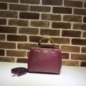 Gucci mini Calfskin Leather Leather Top Handle Bag 368823 purple HV00502qB82
