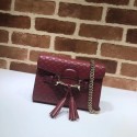 Gucci Mini leather bag 449636 red HV02631bT70