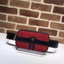 Gucci Nubuck leather belt bag 519308 red&black HV00959KX86