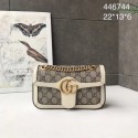 Gucci Ophidia GG Supreme small shoulder bag 446744 white HV03385HW50