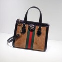 Gucci Ophidia small GG tote bag 547551 brown suede HV10919UM91