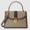 Gucci Ophidia small top handle bag with Web 651055 brown HV10430NP24