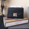 Gucci Padlock Shoulder Bag calfskin leather 409486 black HV01879Lp50
