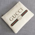 Gucci Print leather medium portfolio 500981 white HV03573yC28