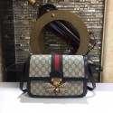 Gucci Queen Margaret GG Supreme medium shoulder bag 524356 black HV02674Kn56