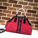 Gucci RE medium top handle bag Style 516459 red suede HV05760xa43