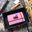 Gucci Signature mini bag with cherries 481291 pink HV03054rf73