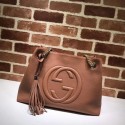 Gucci Soho Medium Tote Bag Calfskin Leather 308982 Camel HV01404Mn81