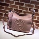 Gucci Soho Medium Tote Bag Calfskin Leather 408825 pink HV09288VI95