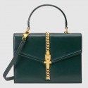 Gucci Sylvie 1969 small top handle bag 602781 green HV10509lu18