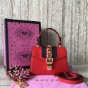 Gucci SYLVIE MINI Top Handle 470270 red HV03571yj81