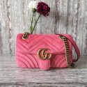 Gucci Velvet GG Shoulder Bag 446744 pink HV02643uZ84