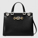 Gucci Zumi grainy leather medium top handle bag 564714 black HV01655rd58