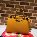 Gucci Zumi grainy leather medium top handle bag 564714 yellow HV02365mm78