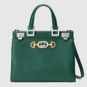 Gucci Zumi grainy leather small top handle bag 569712 Dark green HV03516uk46